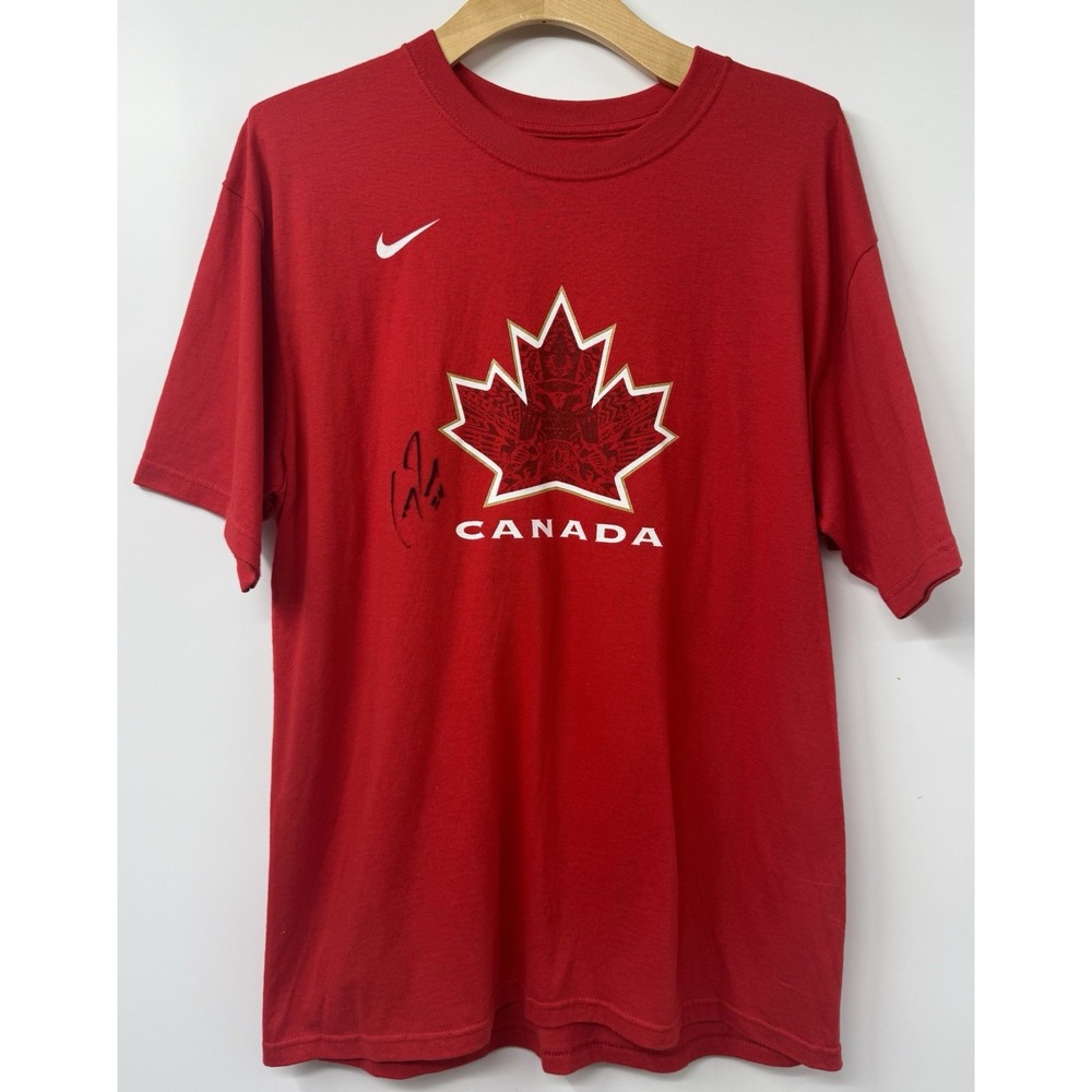 NHL Team Canada Corey Perry Tshirt #24 Signed Autographed Nike Women's SZ M NWOT